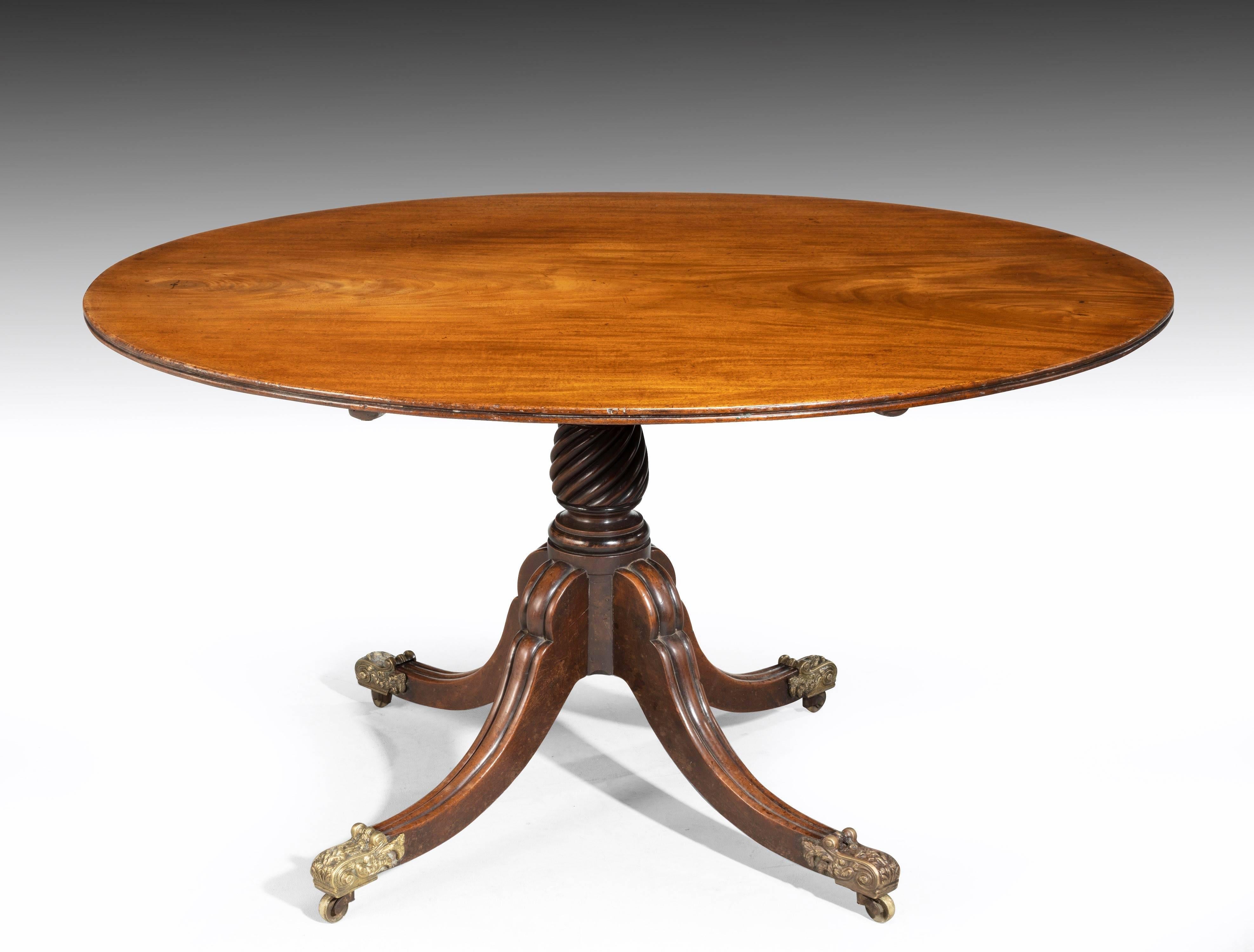 George III Period Oval Mahogany Dinning Room Table 1