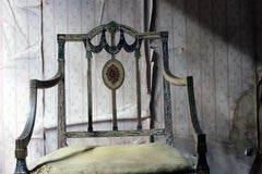 George III Period Painted Open Armchair, Attributed to Gillows, circa 1790-1795