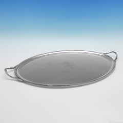 George III Period Pair of Sterling Silver Trays, Baronet of Kirkleatham, 1796