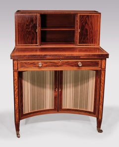 George III Rosewood Concave Door Cabinet, England, Early 19th Century