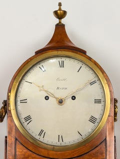 Orologio a staffa in legno satinato di George III del XVIII secolo di James Evill of Bath