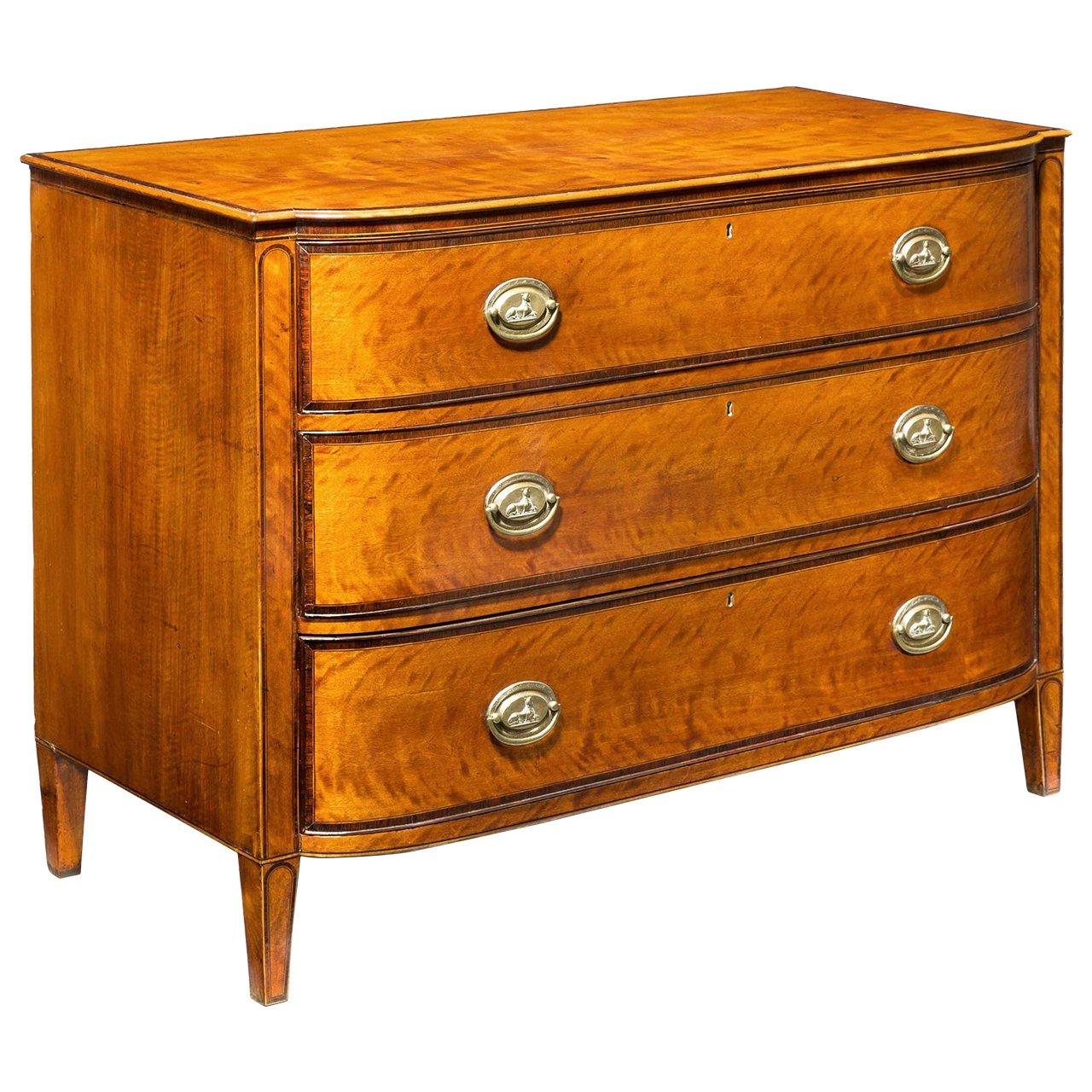 George III Period Satinwood Chest of Drawers