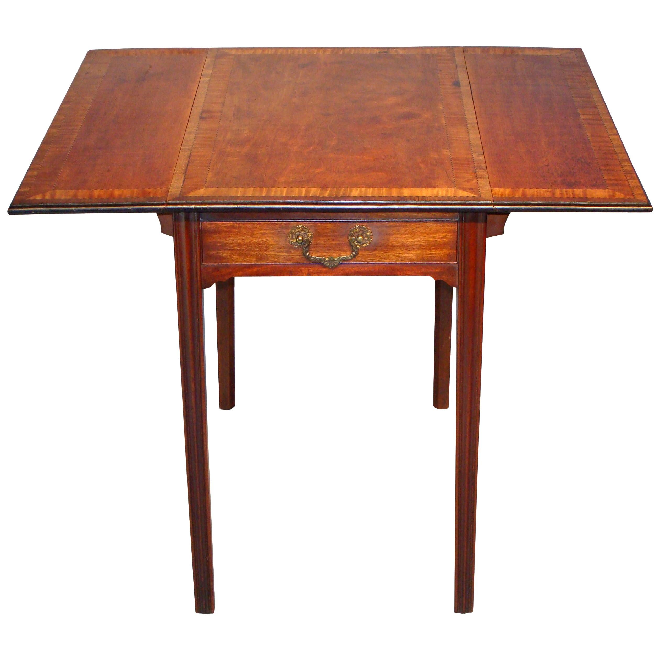 George III Period Satinwood Pembroke Table For Sale