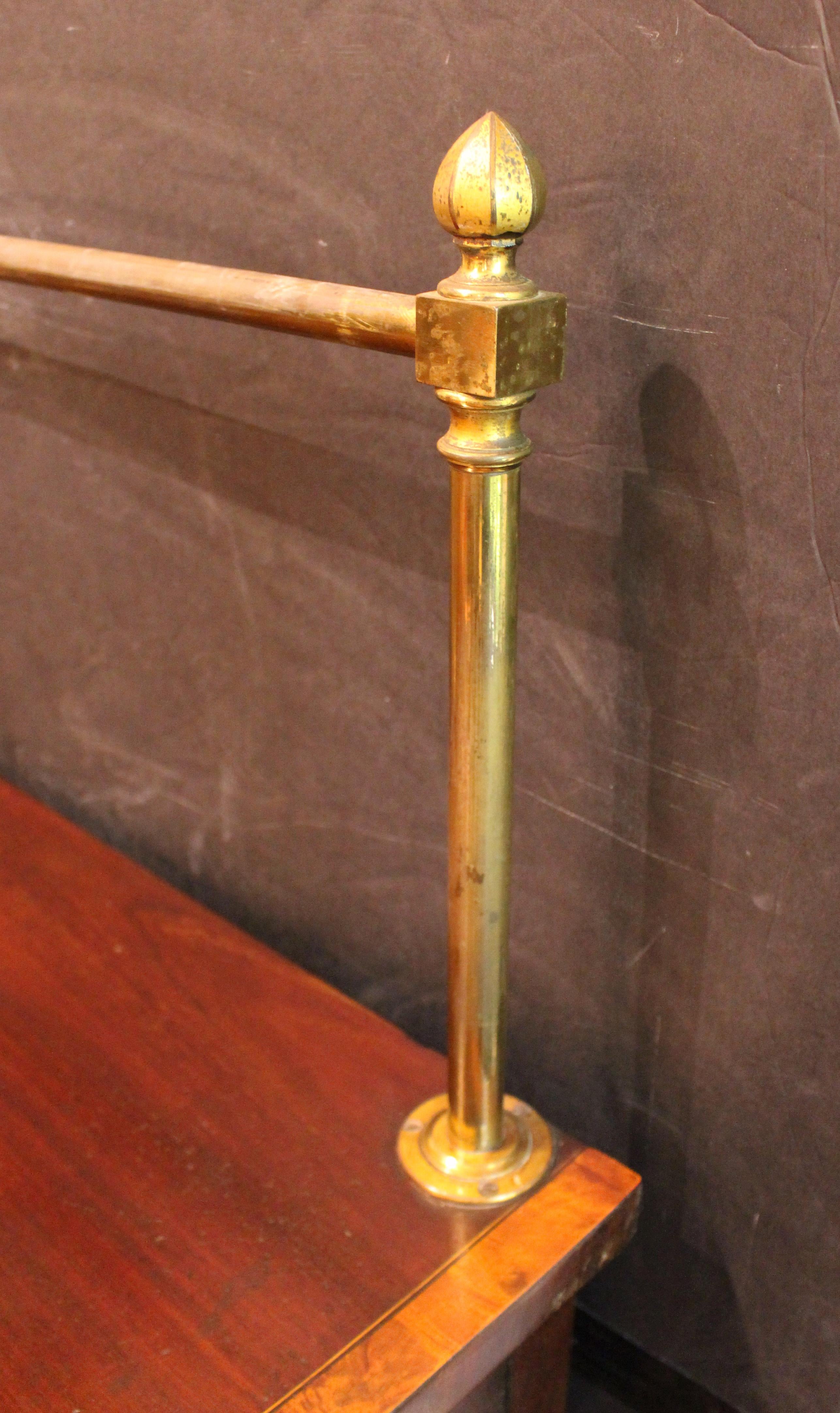 George III Period Serpentine Front Sideboard with Brass Rail For Sale 4