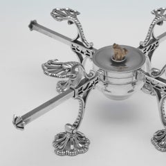 George III period silver dish cross - heater and stand for the table - 1773
