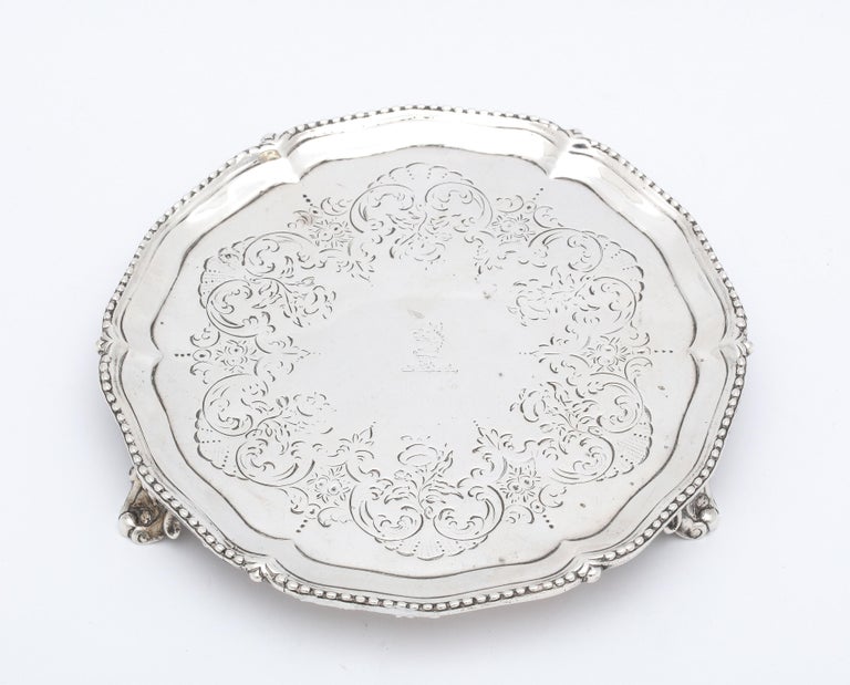 George III Period Sterling Silver Footed Salver/Tray For Sale 2