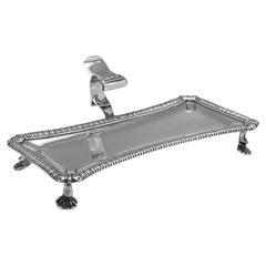 George III period sterling silver snuffer tray made by Ebeneezer Coker in 1763