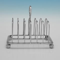 Porte-toast en argent sterling de la période George III fabriqué à Londres en 1829