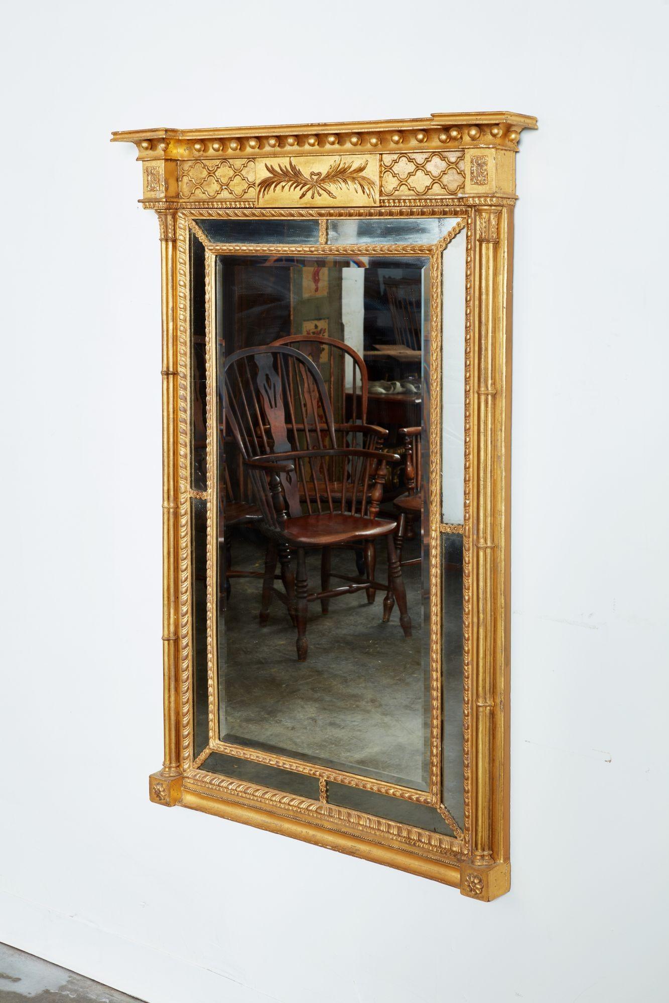 English George III Pier Mirror with Border Glass For Sale
