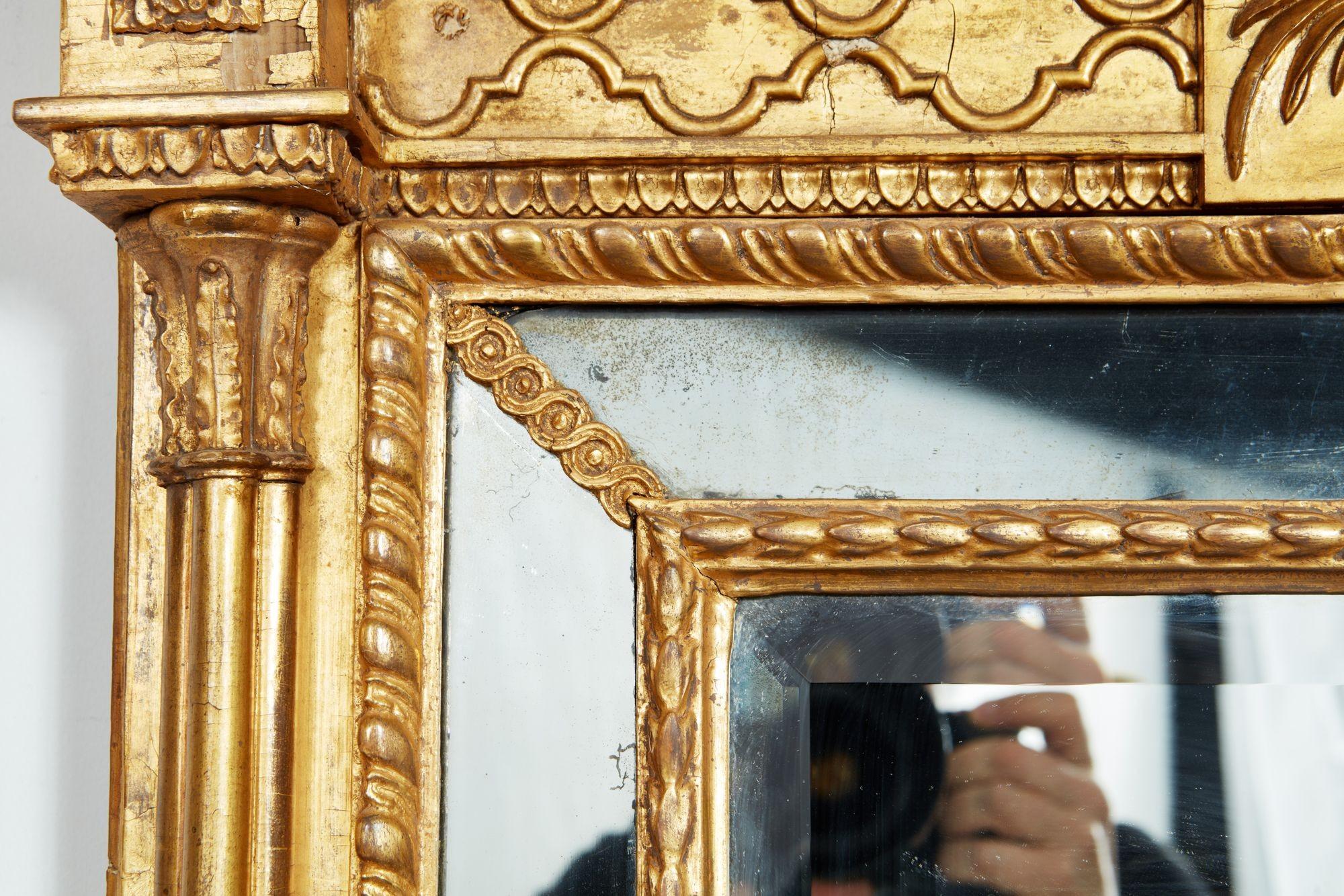 Giltwood George III Pier Mirror with Border Glass For Sale