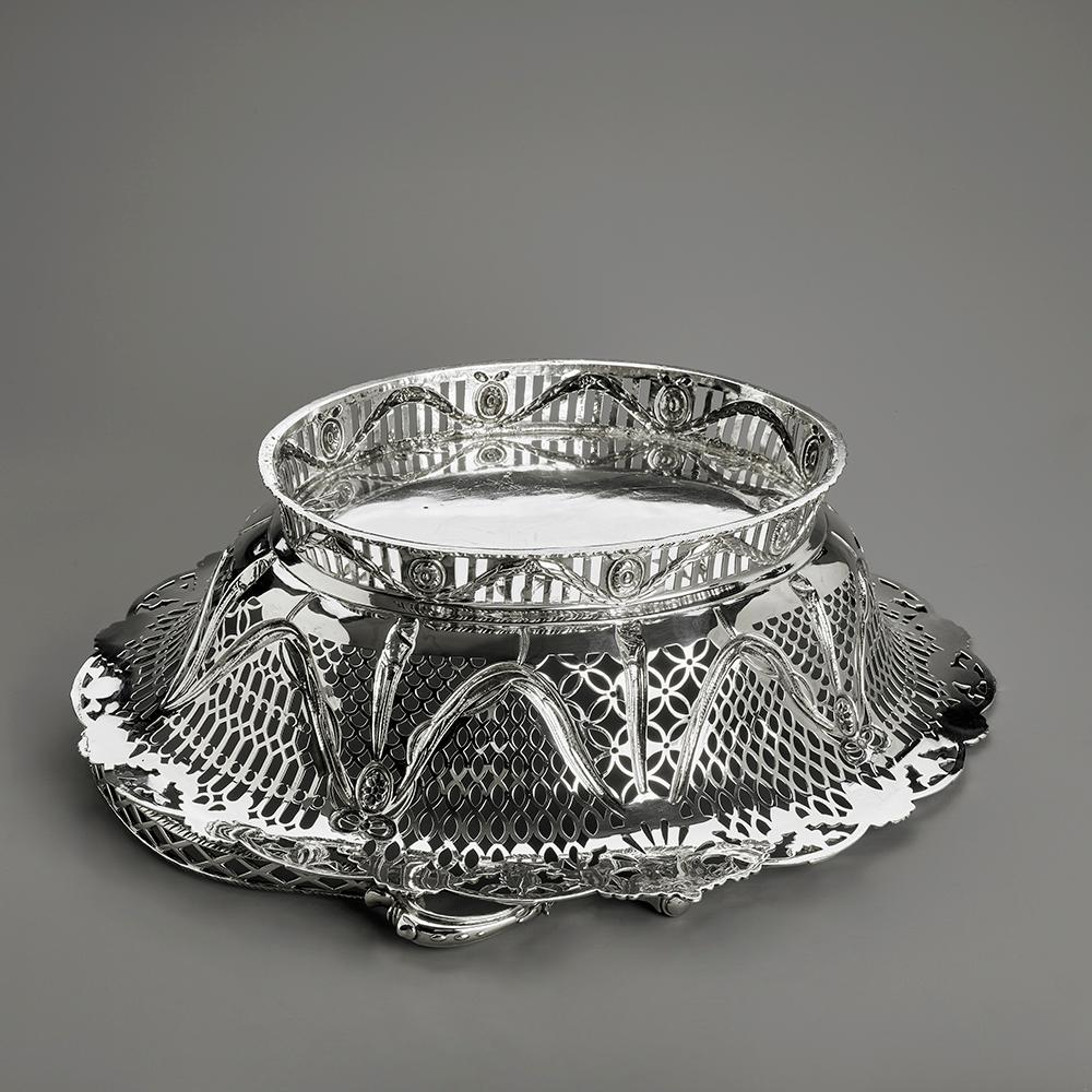 Sterling Silver George III Pierced Silver Basket