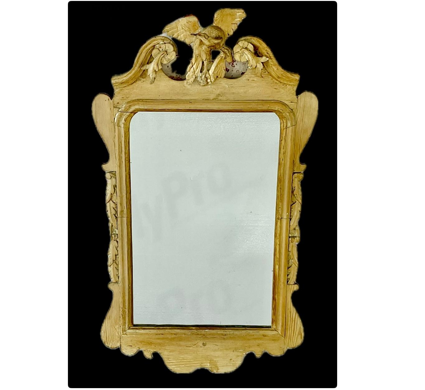 George III Pine Mirror With Eagle Pediment For Sale 4