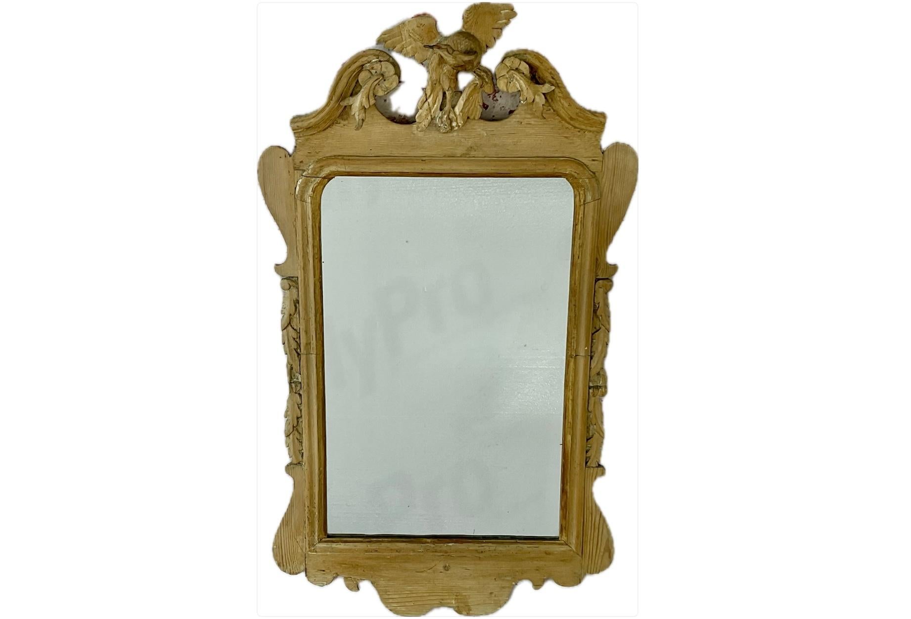 George III Pine Mirror With Eagle Pediment For Sale 5