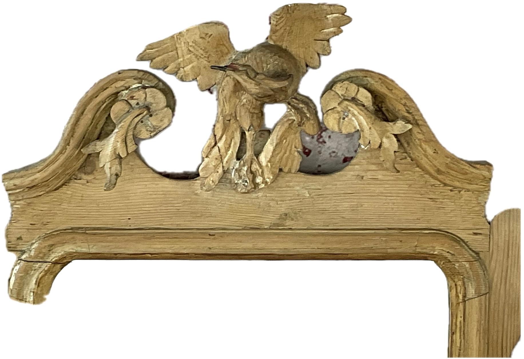George III Pine Mirror With Eagle Pediment For Sale 2