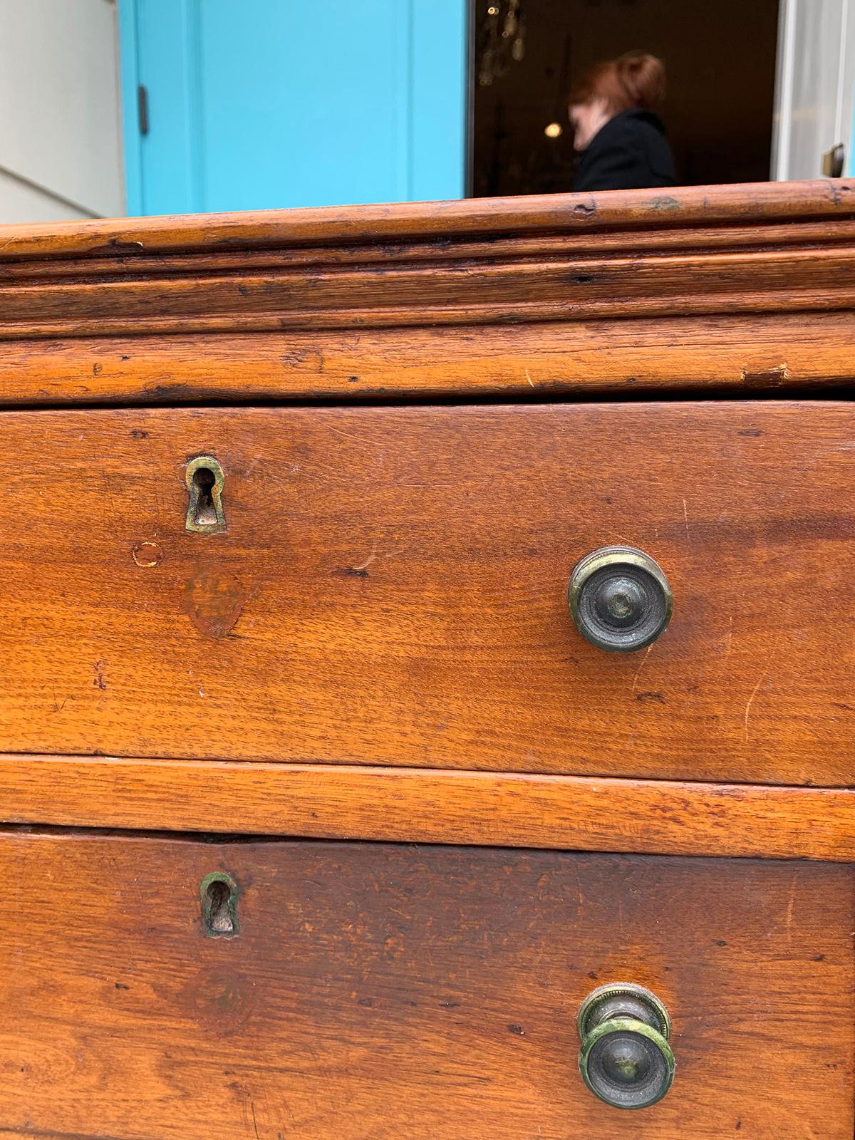 George III Mahogany & Pine Three-Drawer Side Chest with Later Pulls, circa 1800s 4