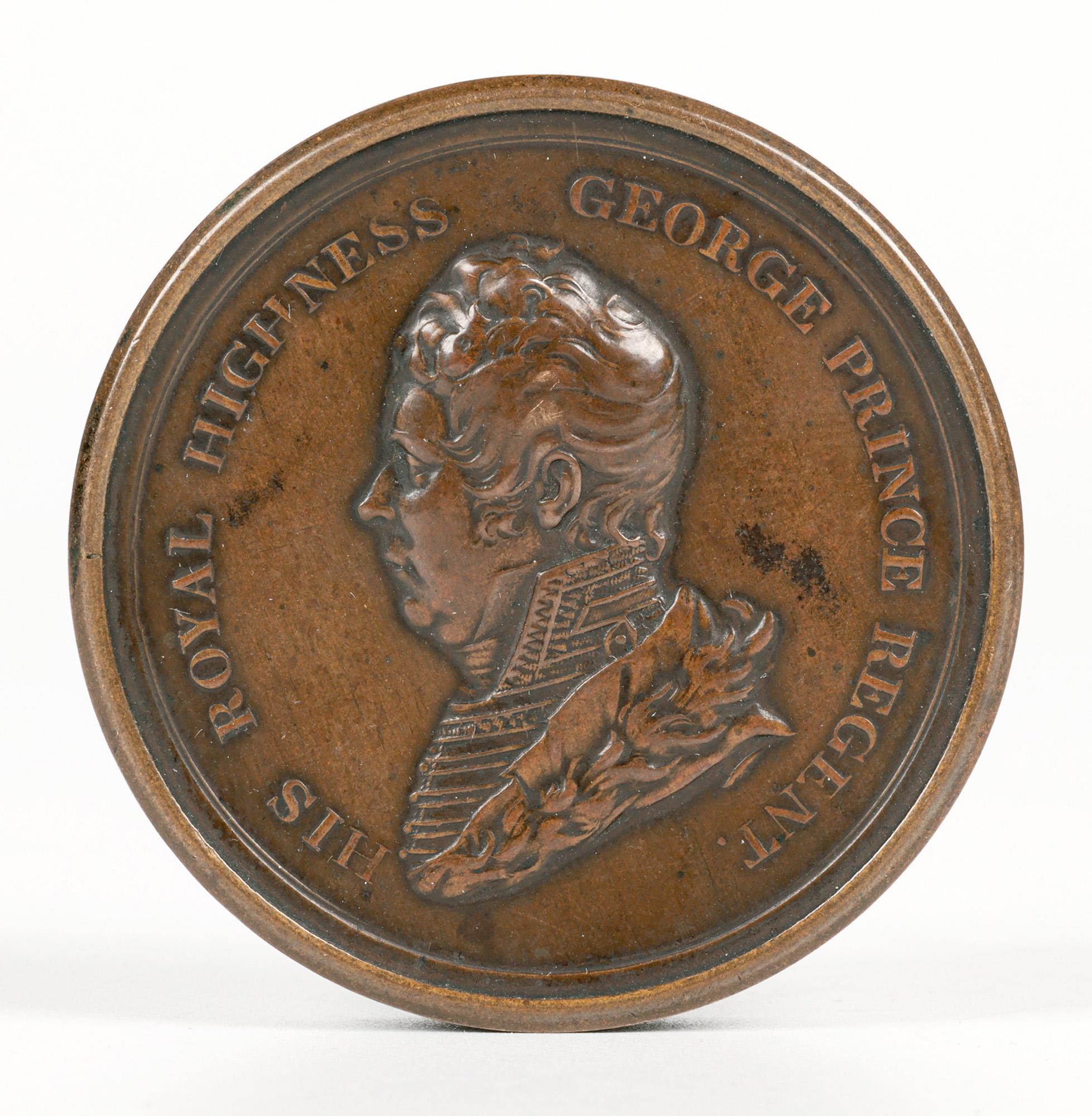 Embossed George III Rare Bronze Cased Chronology of the Sovereigns of England For Sale