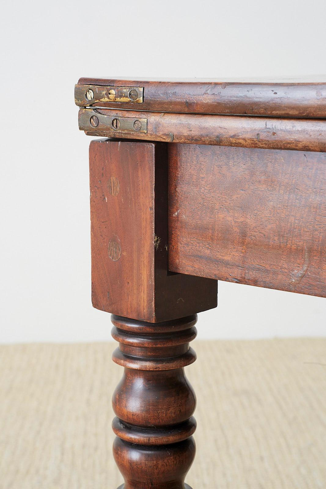 George III Regency Mahogany Hunt Drop Leaf Serving Table 6