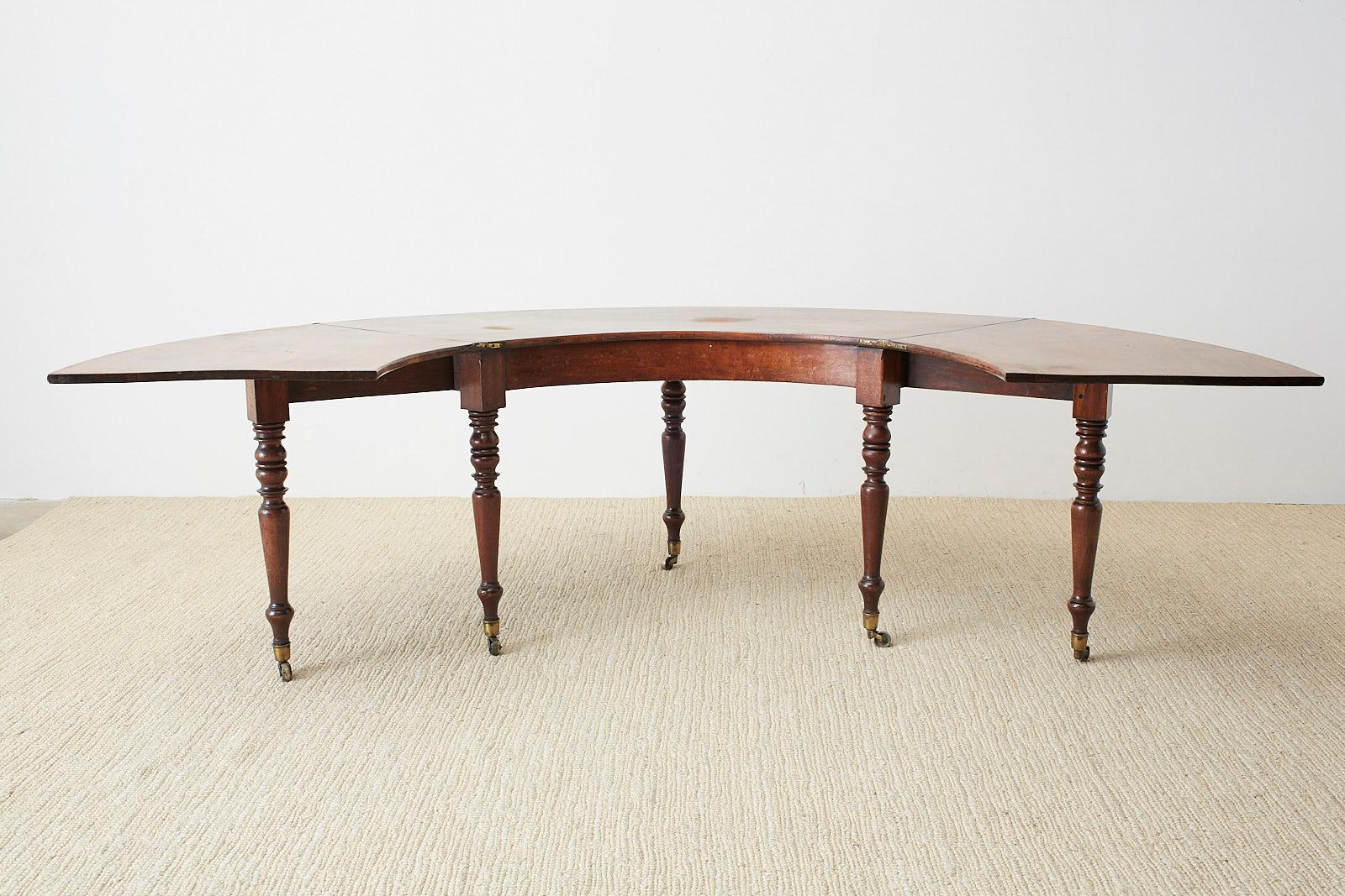 George III Regency Mahogany Hunt Drop Leaf Serving Table 12