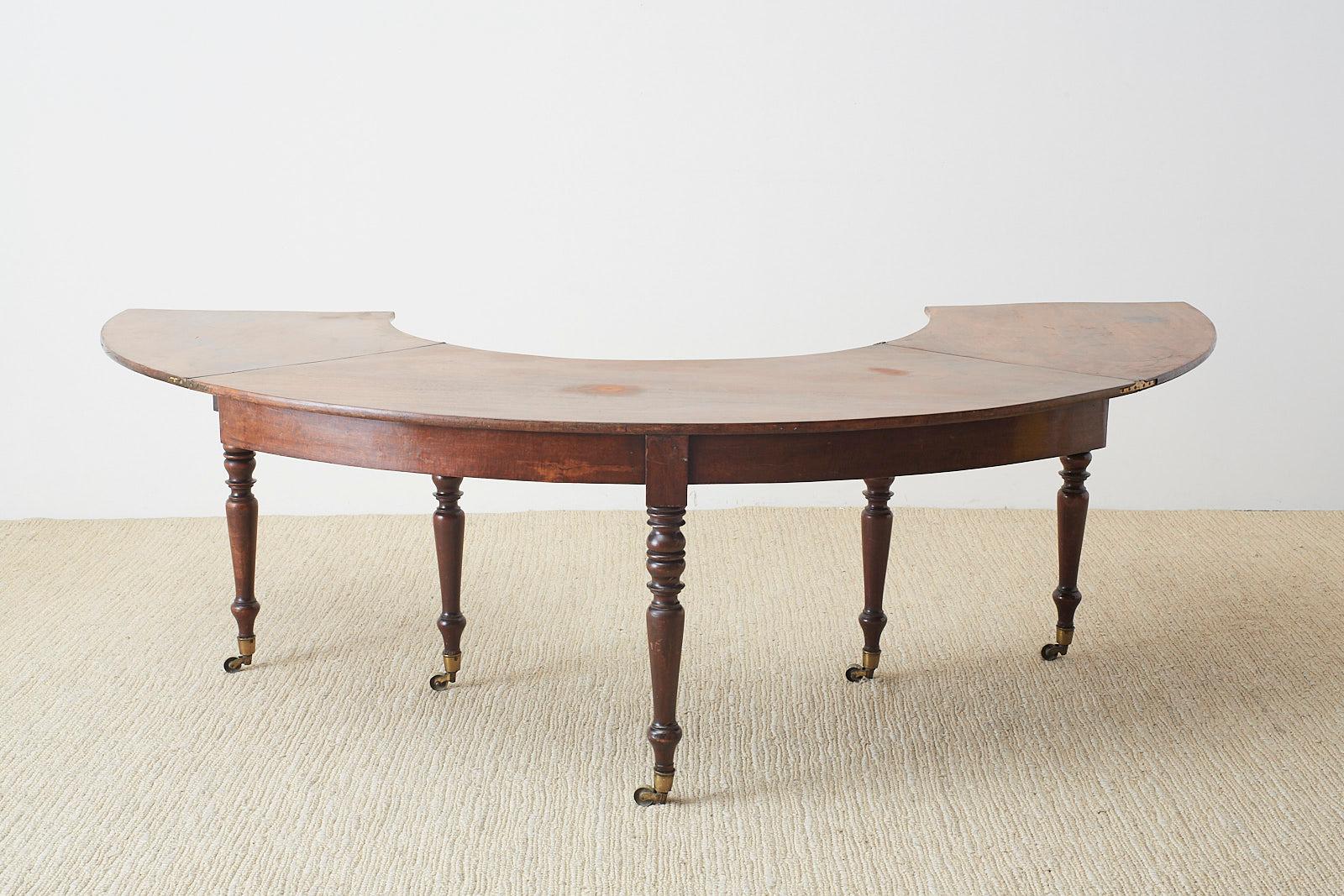 English George III Regency Mahogany Hunt Drop Leaf Serving Table