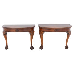 George III Revival Console Table Walnut