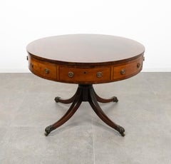 George III Revolving Table Drum in Mahogany Attributed to Gillows, English 1790