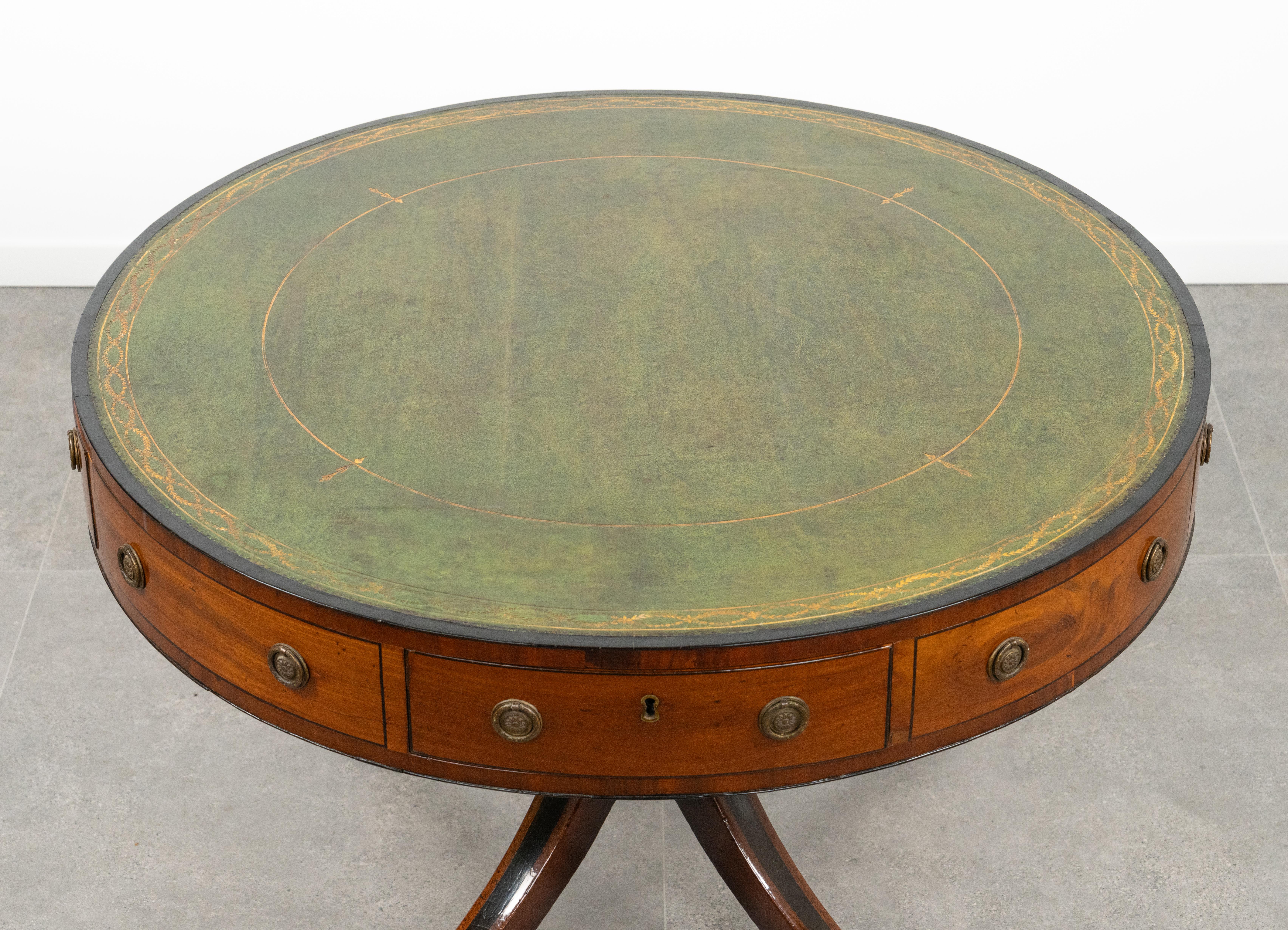 George III Revolving Table Drum in Mahogany Attributed to Gillows, English 1790 For Sale 3