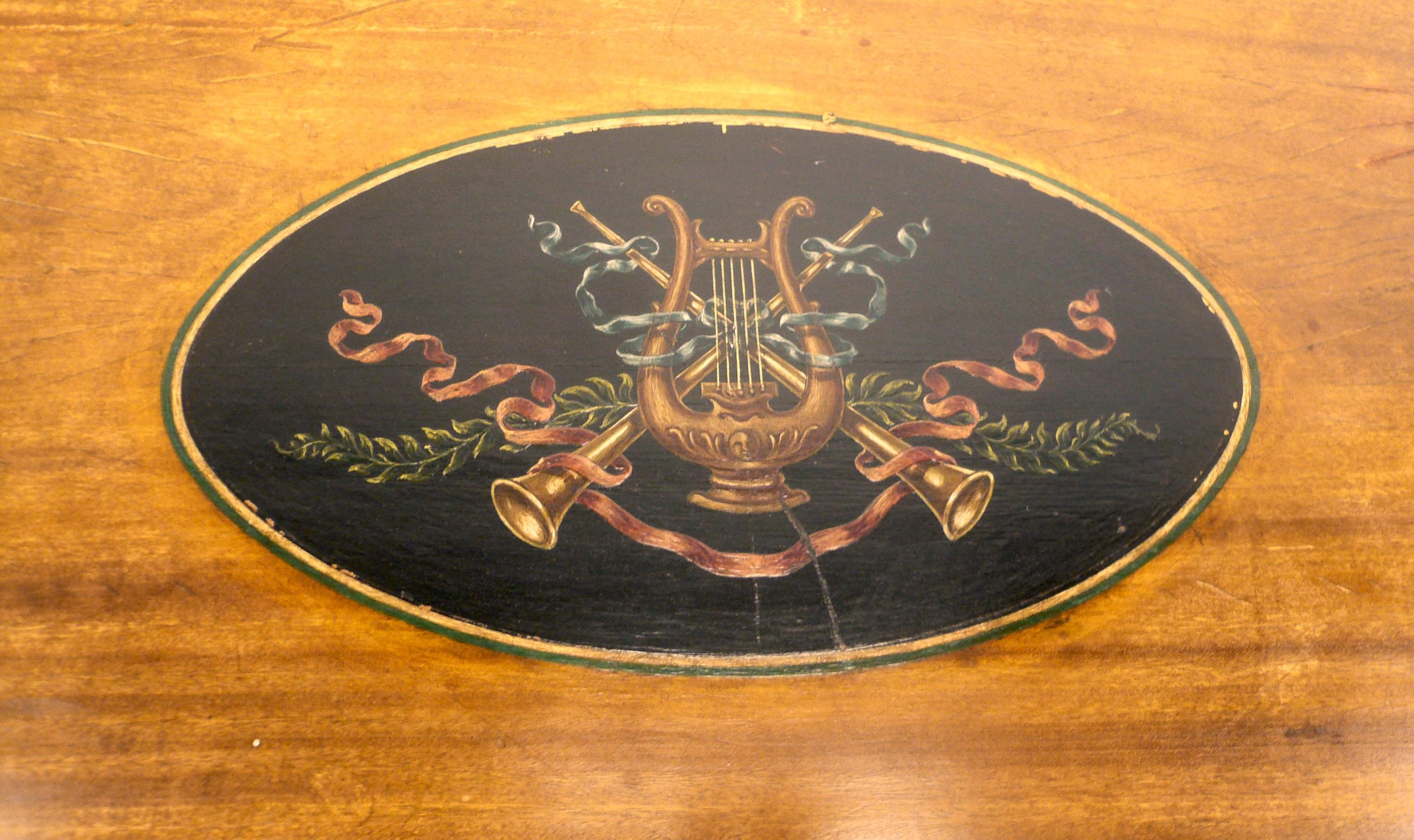 18th Century George III Robert Adam Style Satinwood and Painted Console Table, circa 1780
