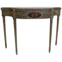 George III Robert Adam Style Satinwood and Painted Console Table, circa 1780
