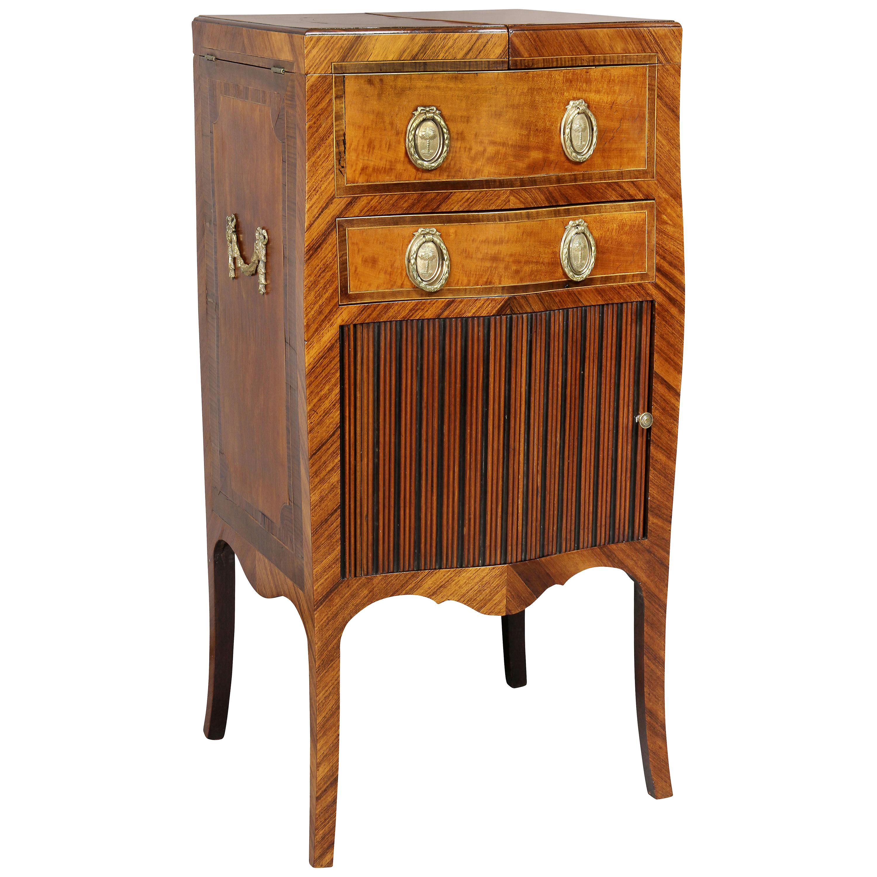 George III Rosewood and Satinwood Beau Brummel For Sale