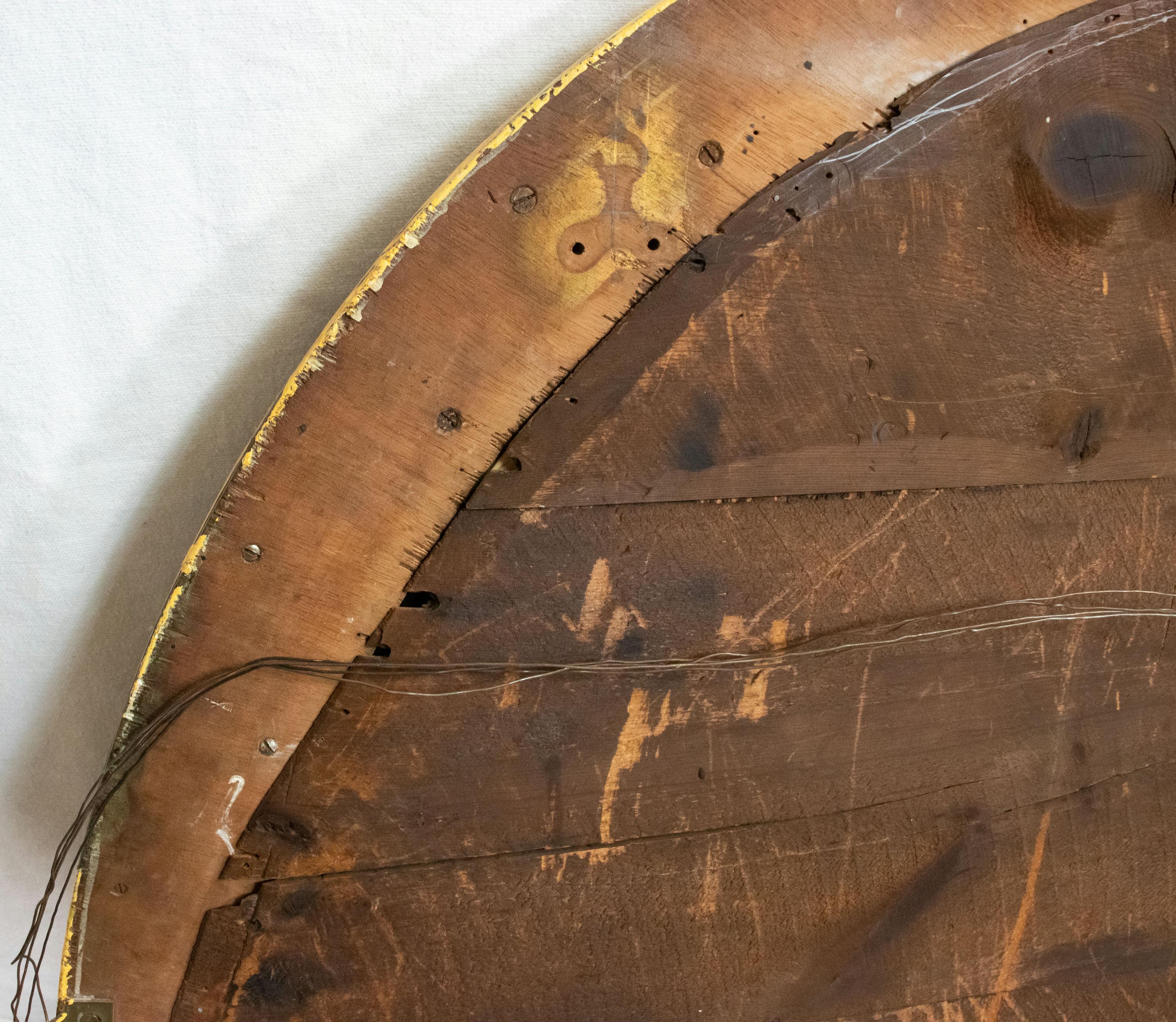 XIX secolo Specchio da camino rotondo in legno dorato di Giorgio III in vendita
