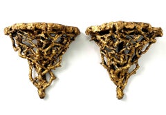 Rustikale Wandhalterung aus Giltwood, um 1800, George III.