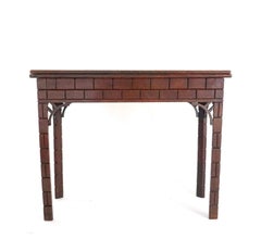 George III Rusticated Oak Card or Tea Table, Ireland, circa 1765