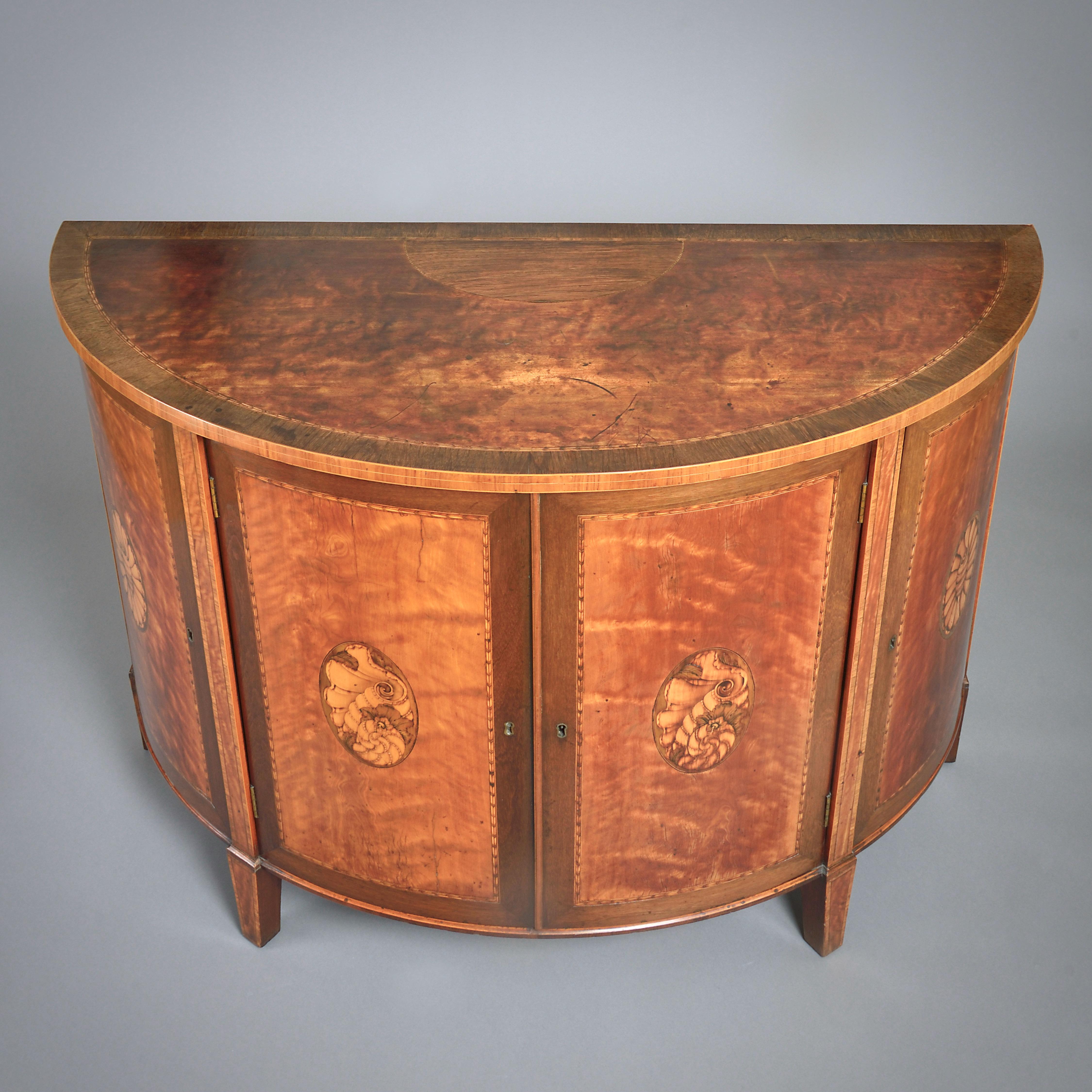 18th Century and Earlier George III Satinwood, Amaranth and Marquetry Commode by Gillows For Sale