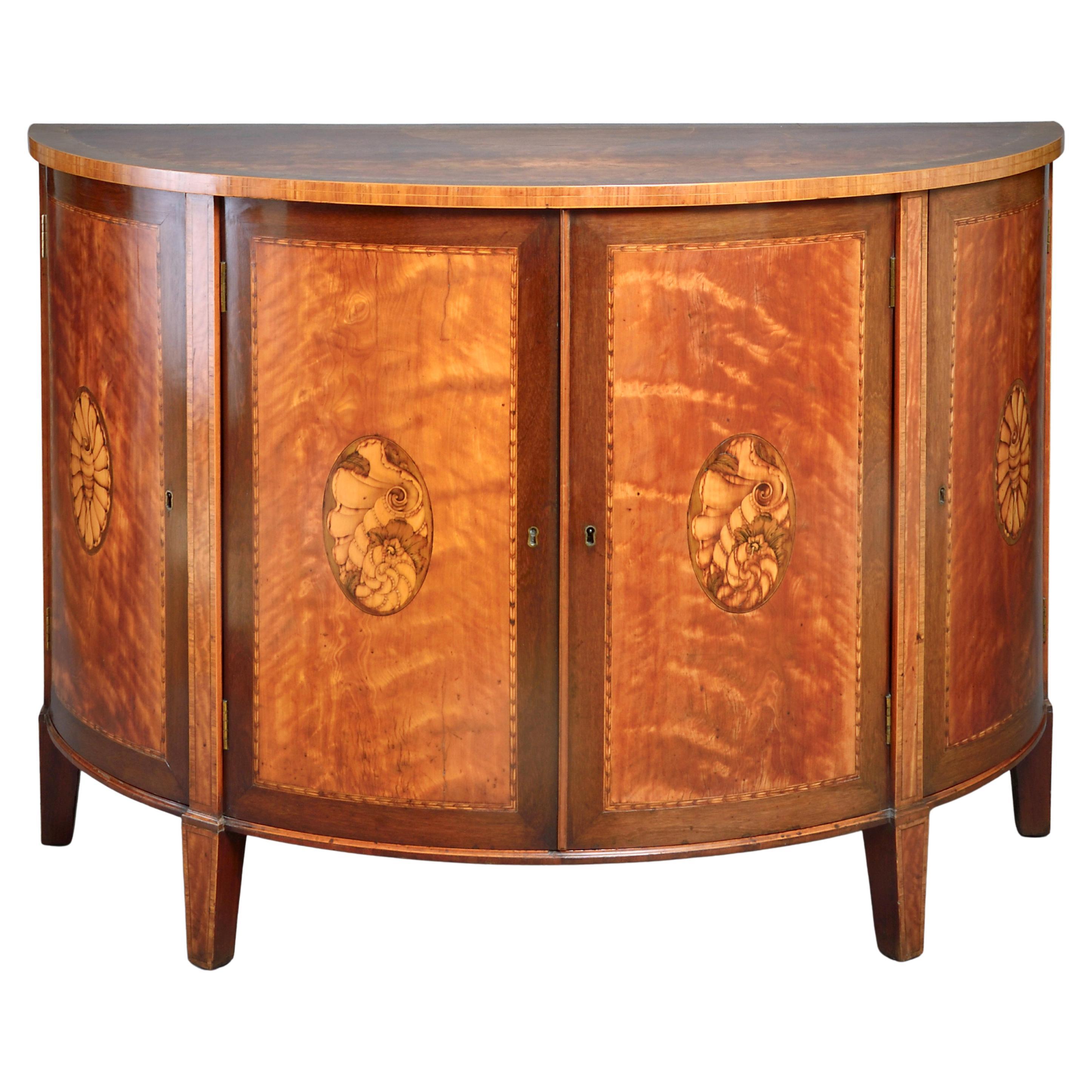 George III Satinwood, Amaranth and Marquetry Commode by Gillows For Sale