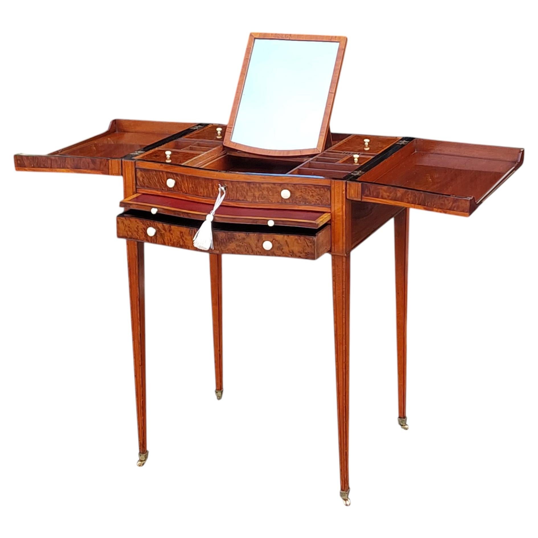George III Satinwood and Mahogany Gentleman's Wash Stand For Sale