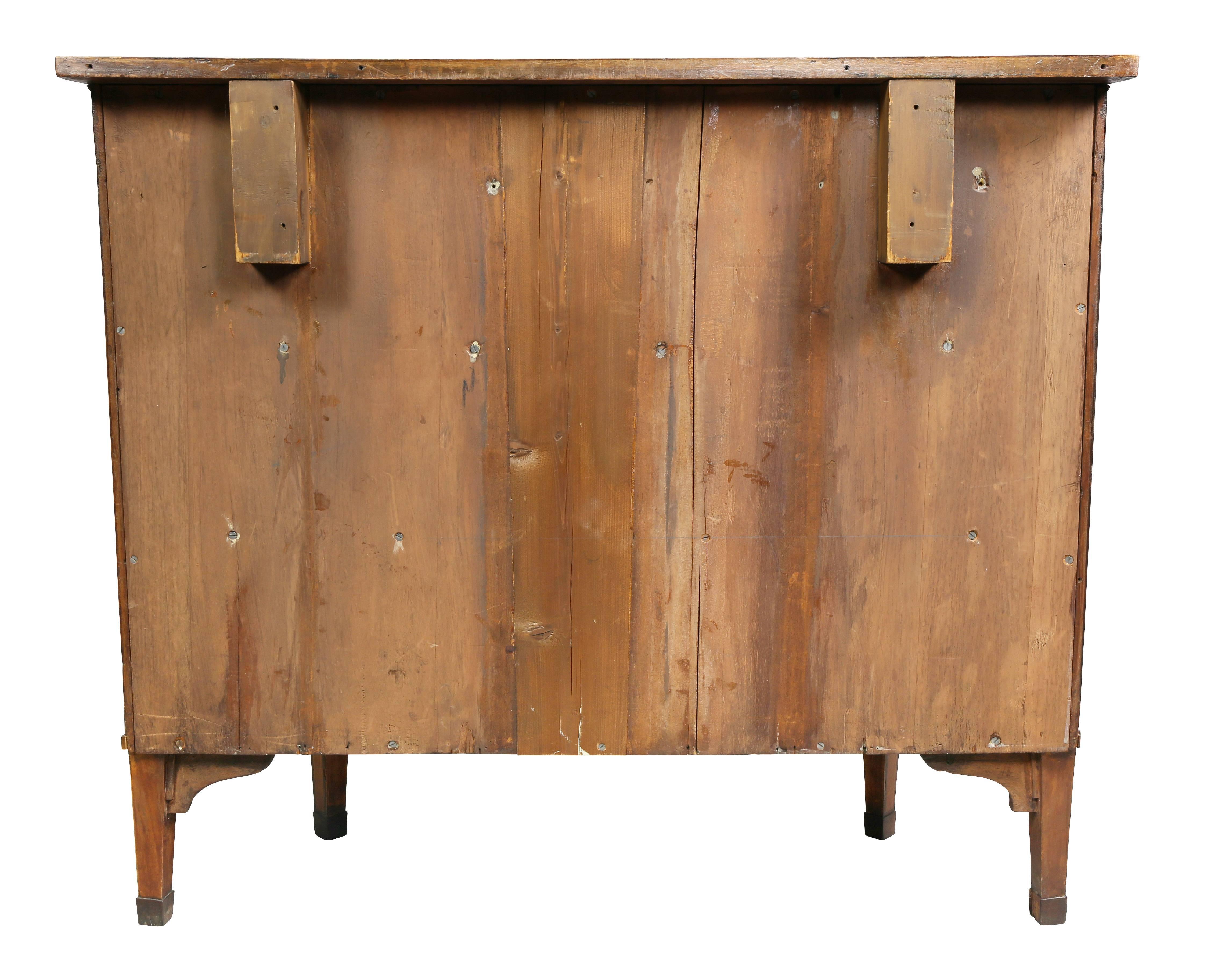 George III Satinwood and Marquetry Demilune Commode 6