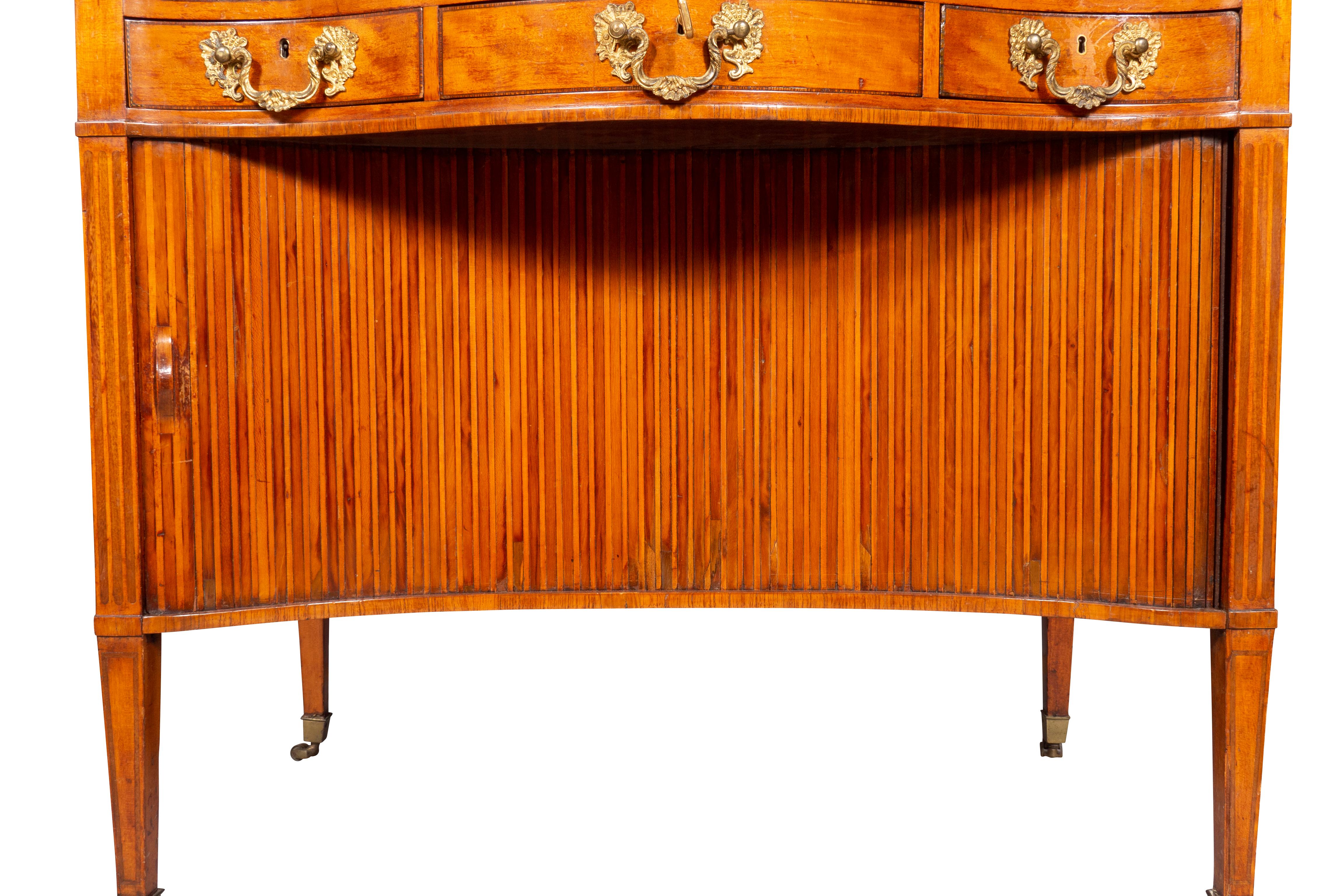 Harlekin-Schreibtisch aus Satinholz und Intarsien von George III im Angebot 9