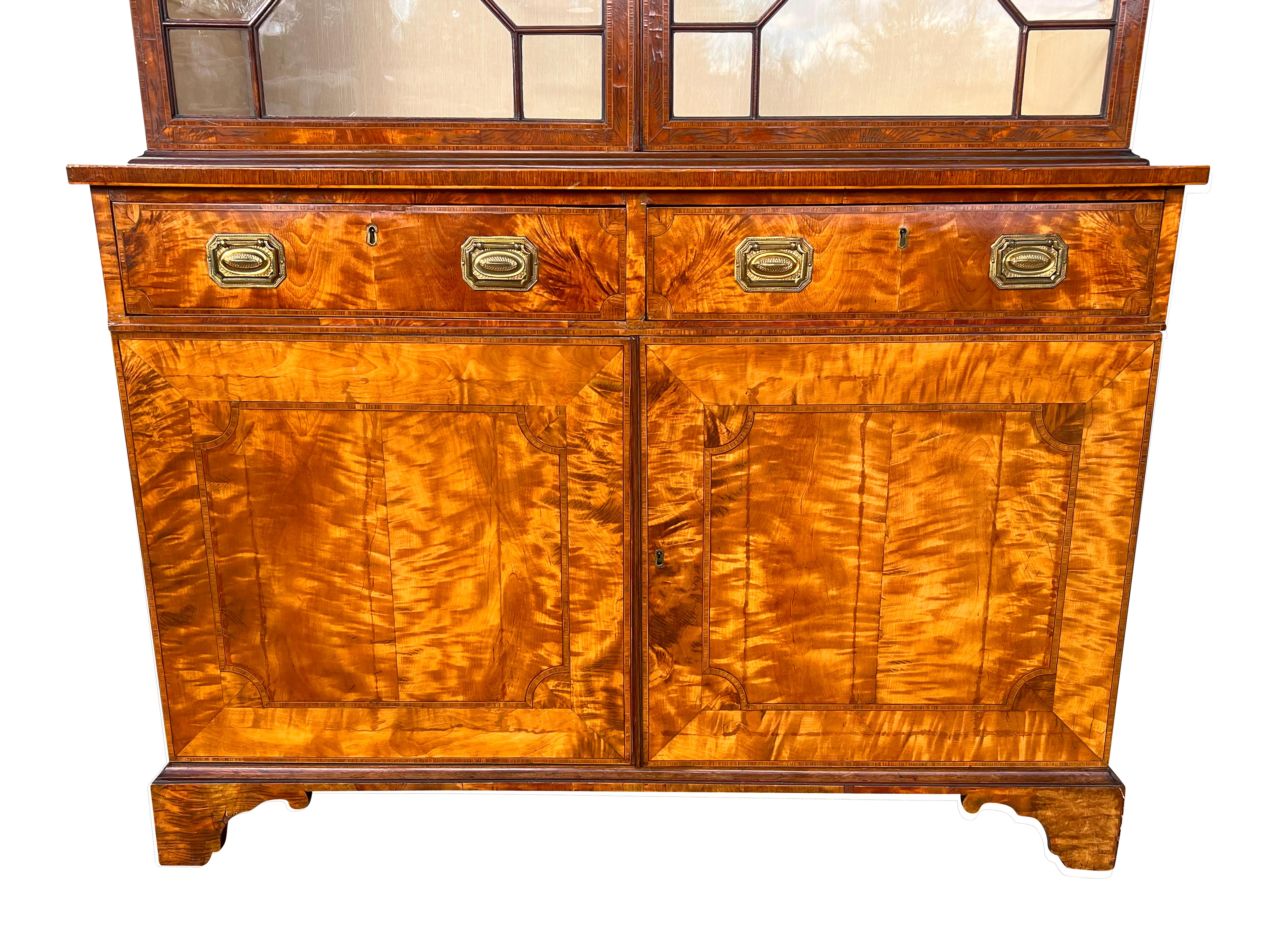 George III Satinwood Cabinet For Sale 1