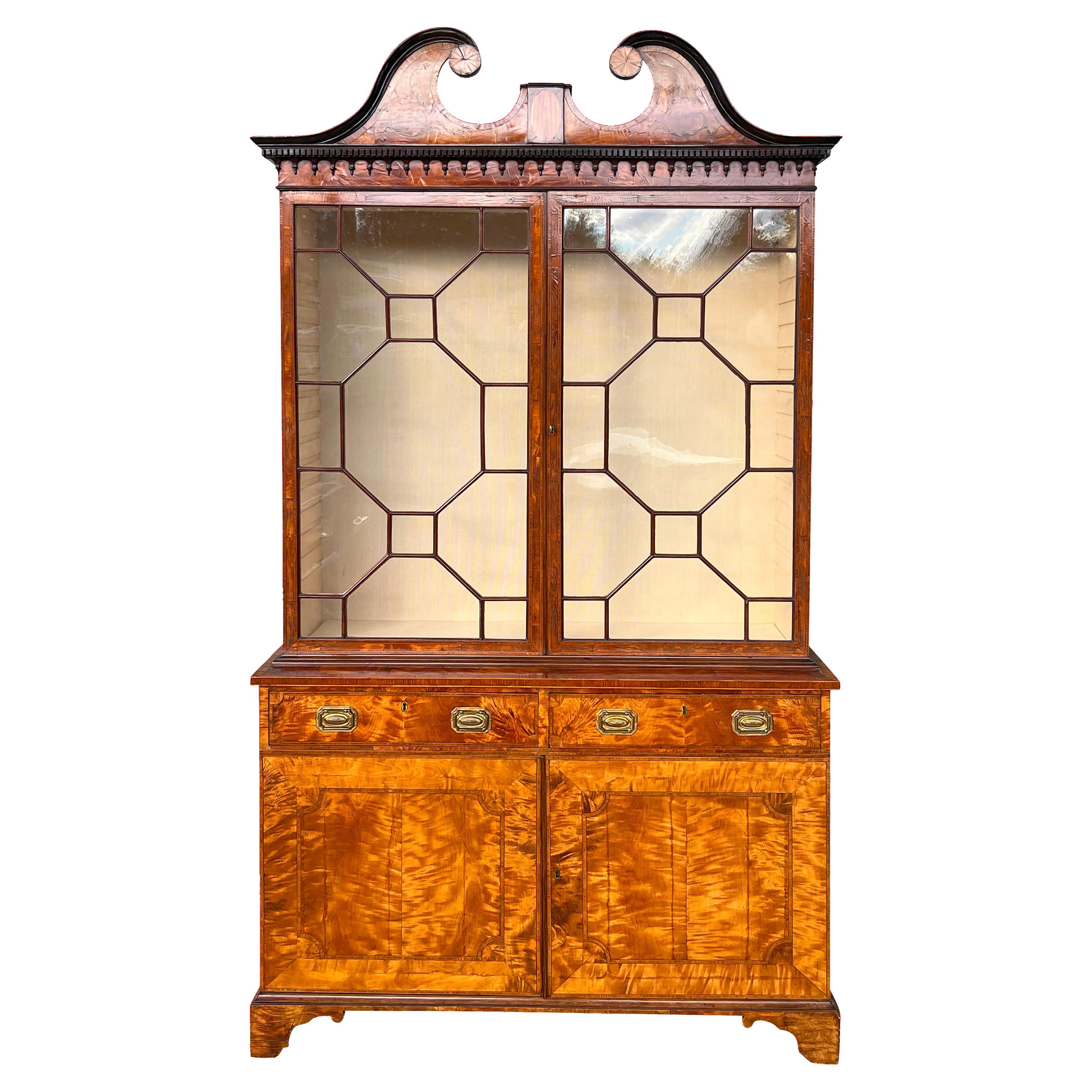 George III Satinwood Cabinet For Sale