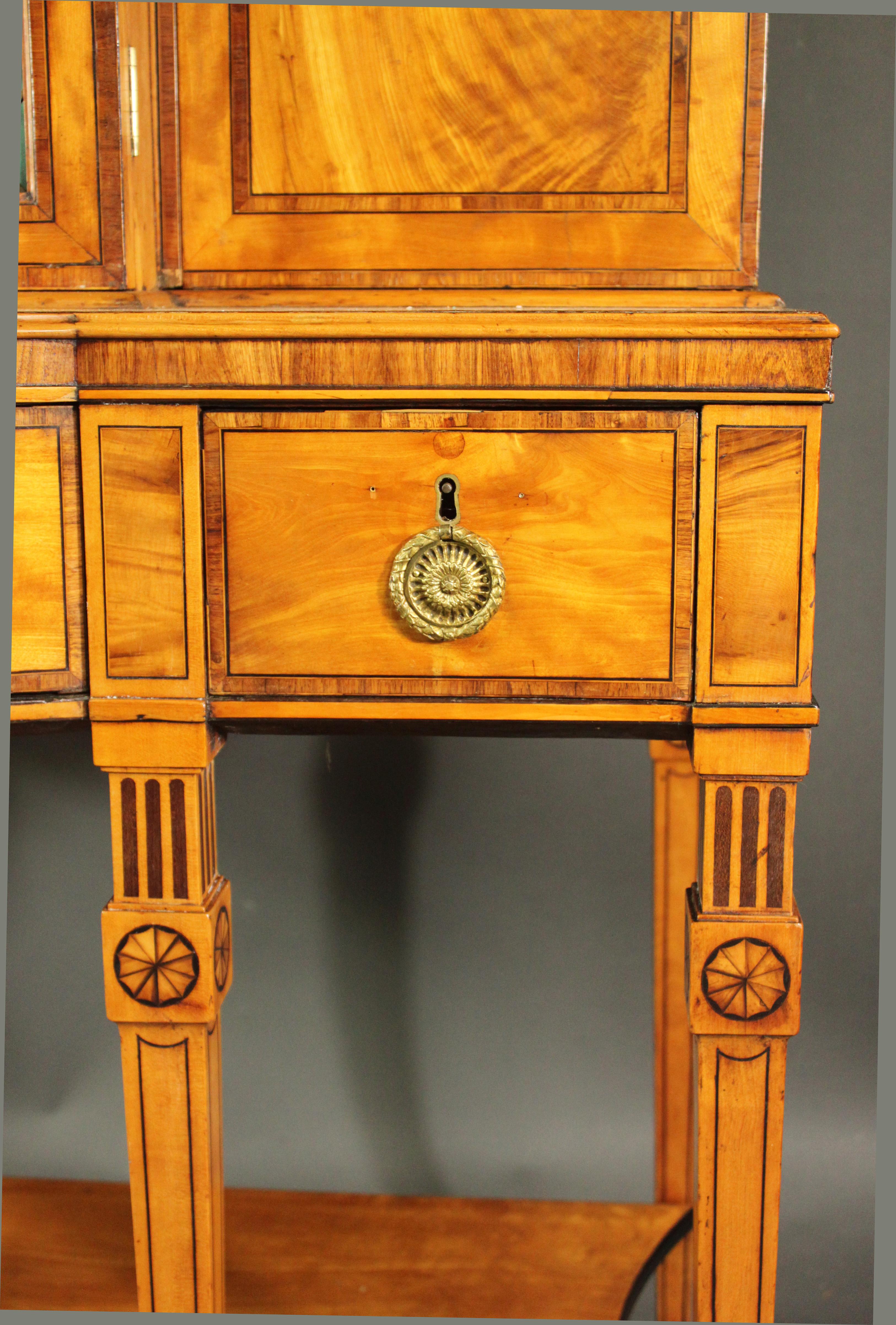 George III Satinwood Cabinet in the Manner of Thomas Sheraton 6
