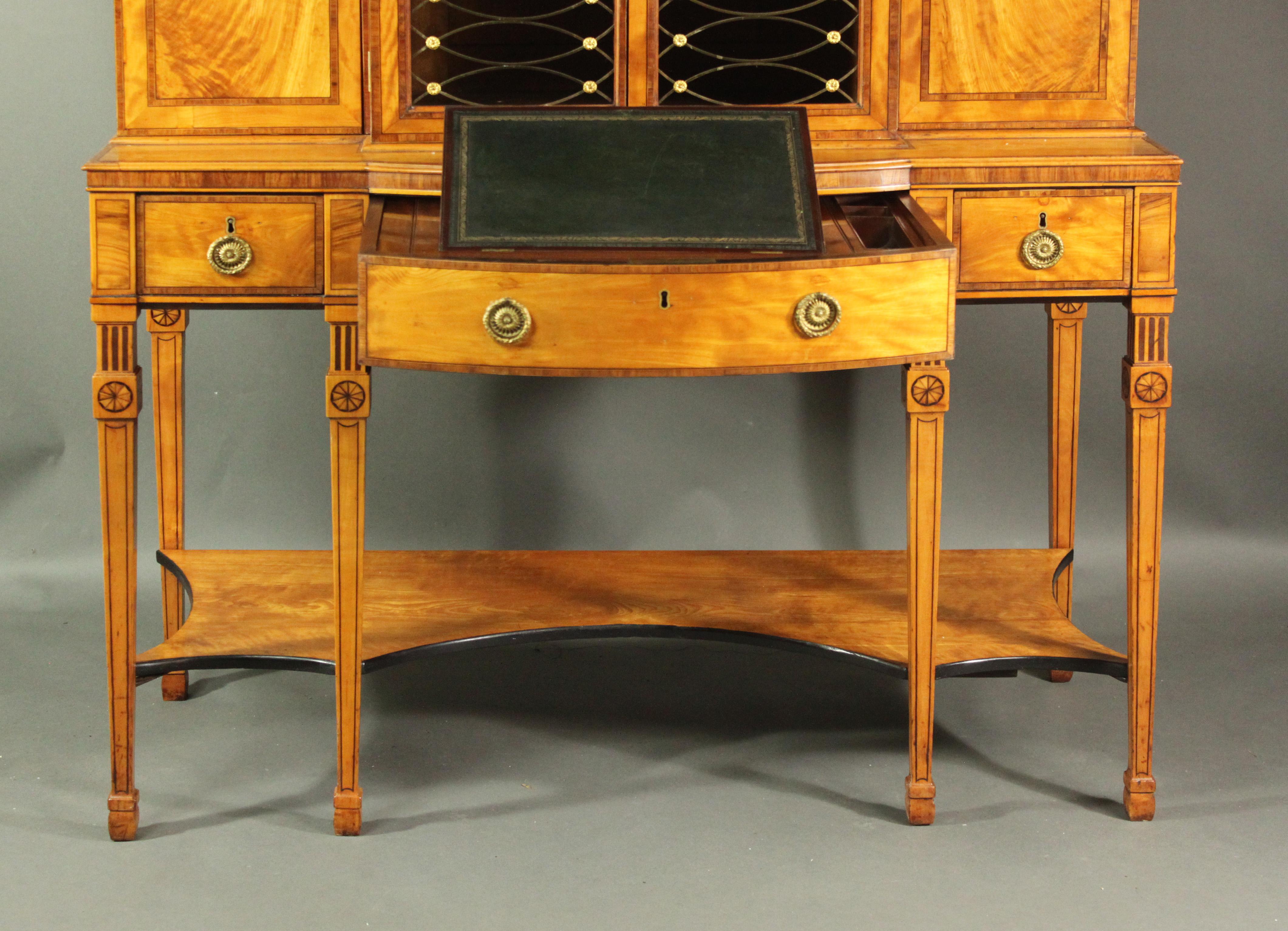 George III Satinwood Cabinet in the Manner of Thomas Sheraton 2