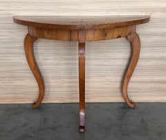 Tavolo consolle di Giorgio III in legno satinato con piano intarsiato