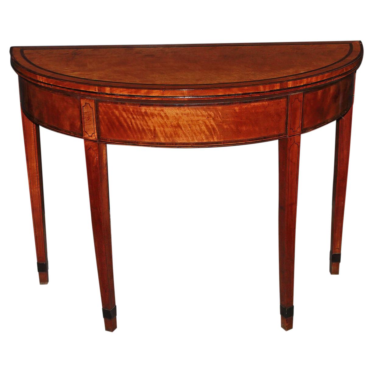 George III Satinwood Game Table