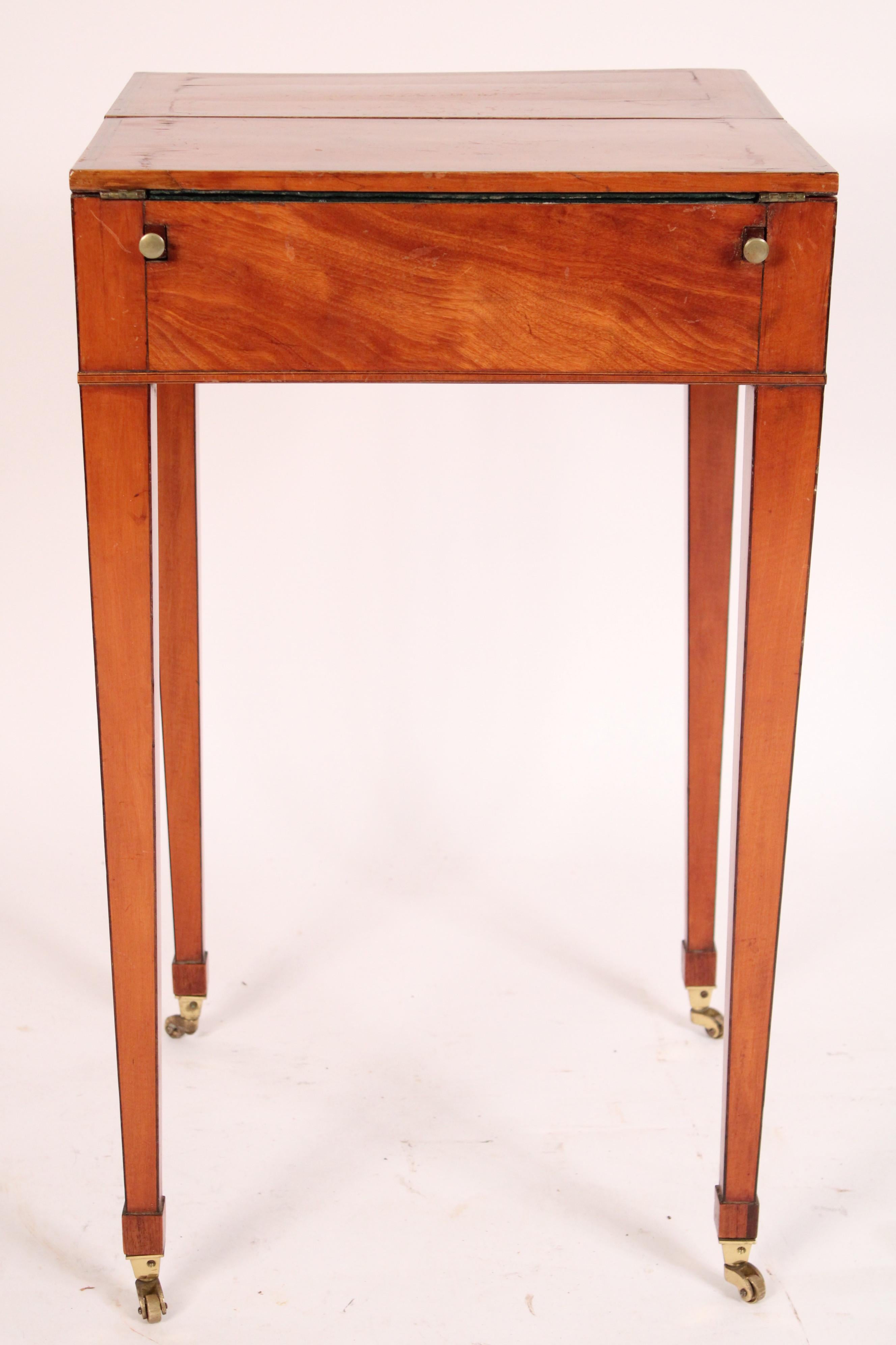 Late 18th Century George III Satinwood Games / Side Table For Sale