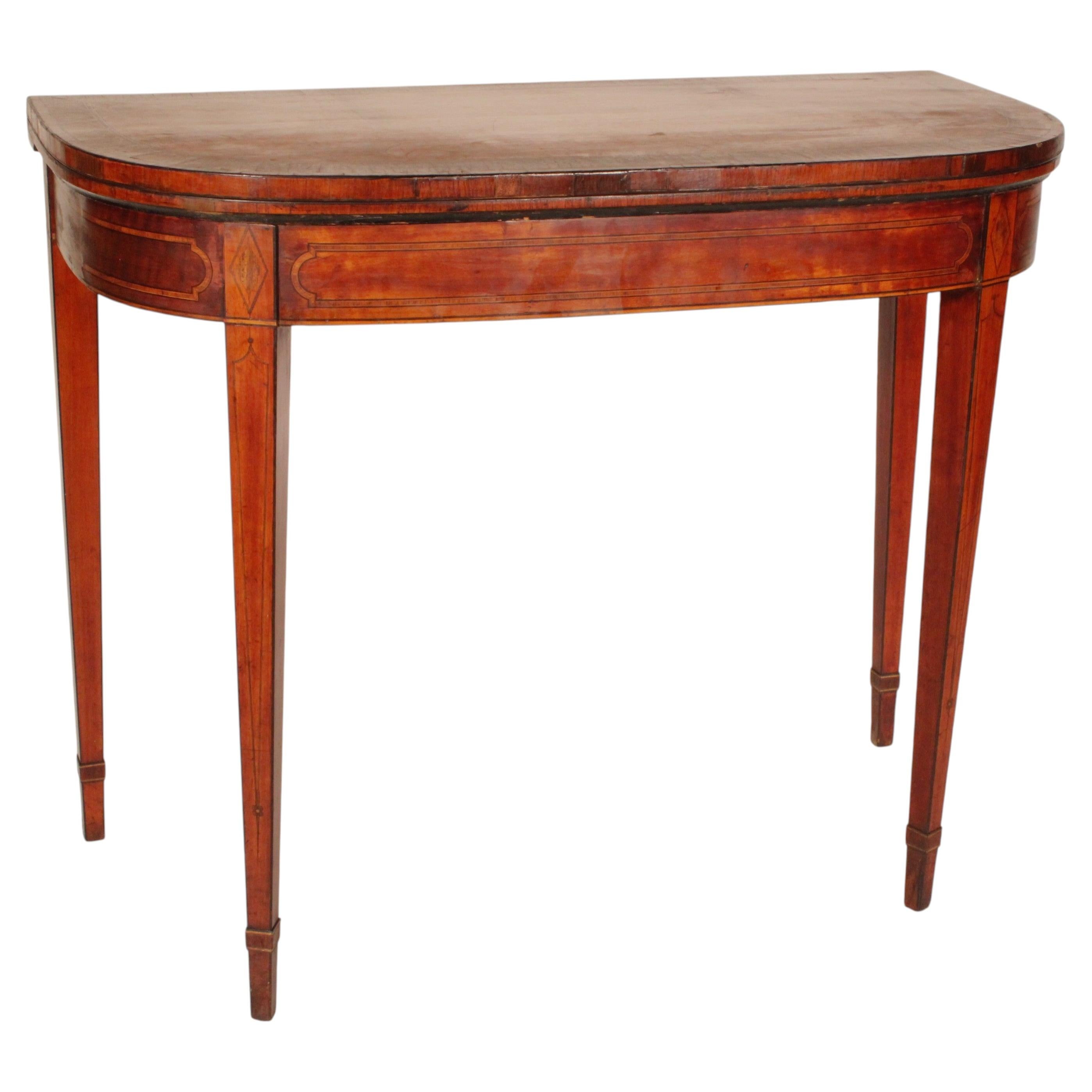 George III Satinwood Games Table
