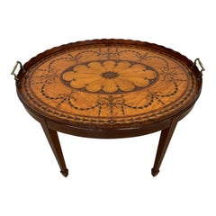 George III Satinwood Inlaid Tray Coffee Table - Early 19th century