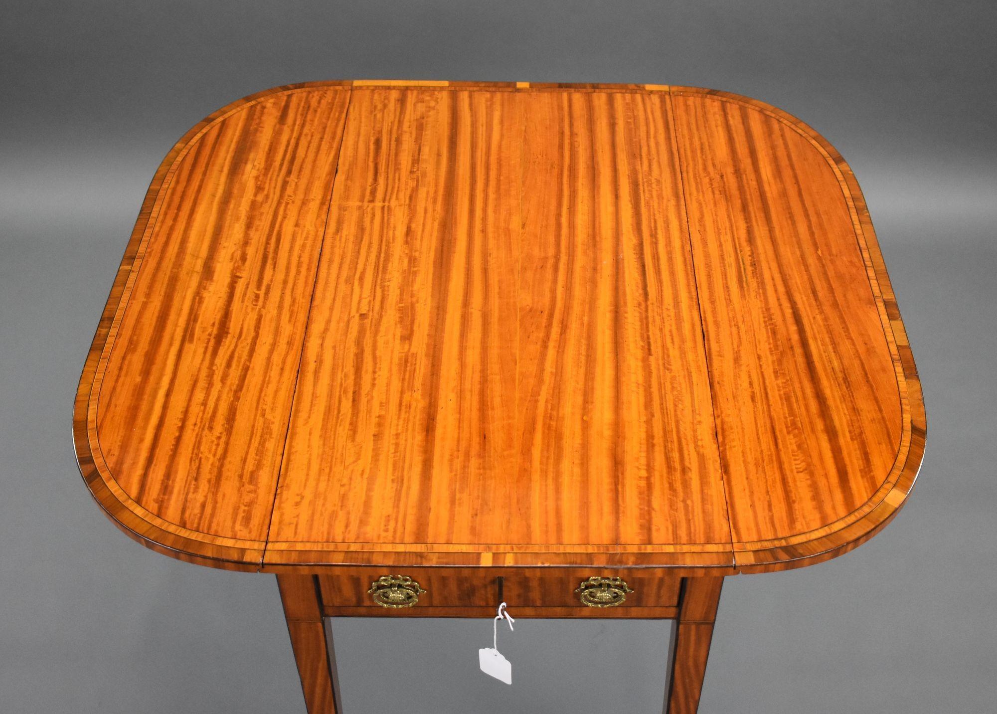 George III Satinwood Pembroke Table For Sale 1