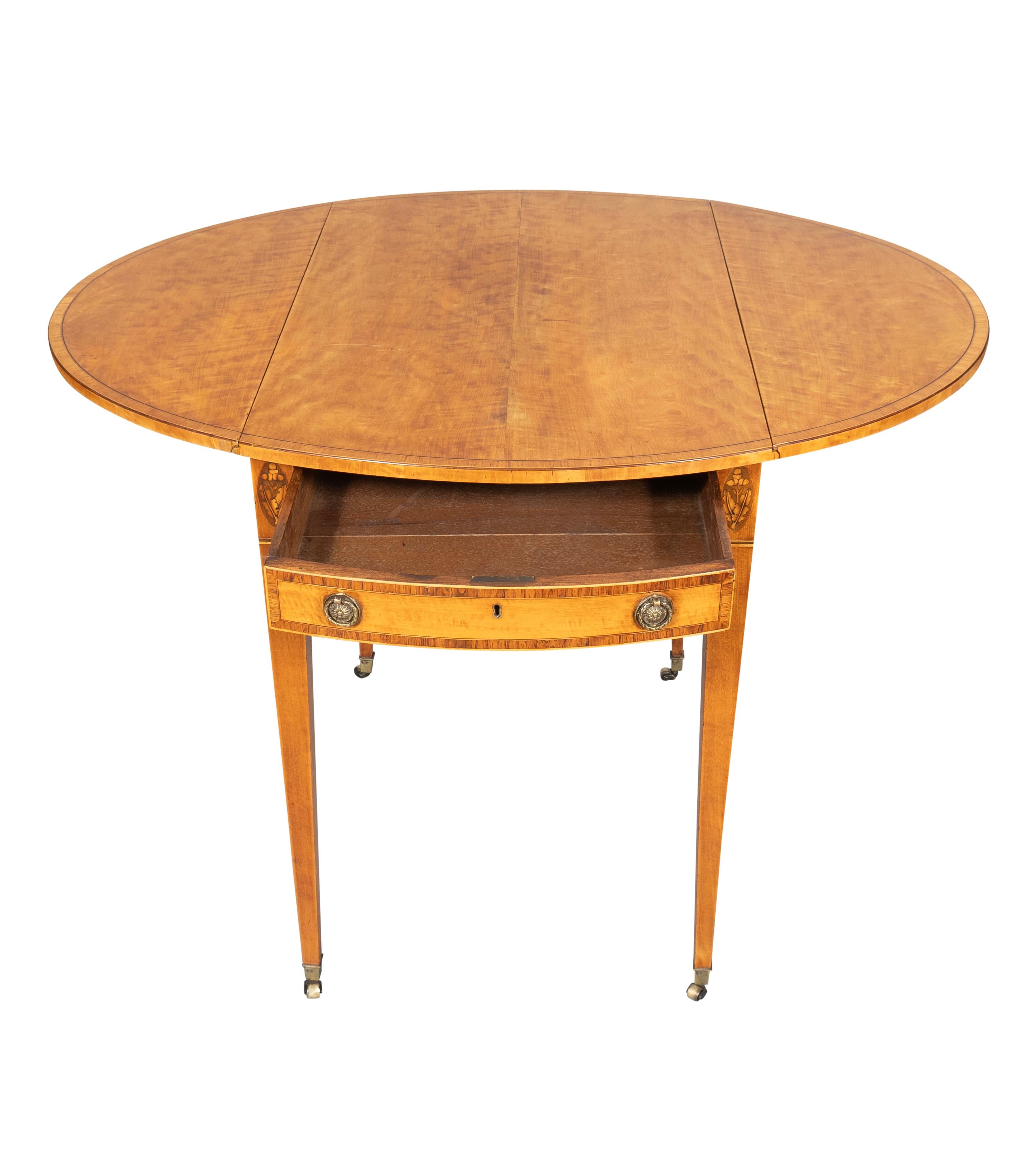 Pembroke-Tisch aus Satinholz George III im Zustand „Gut“ im Angebot in Essex, MA