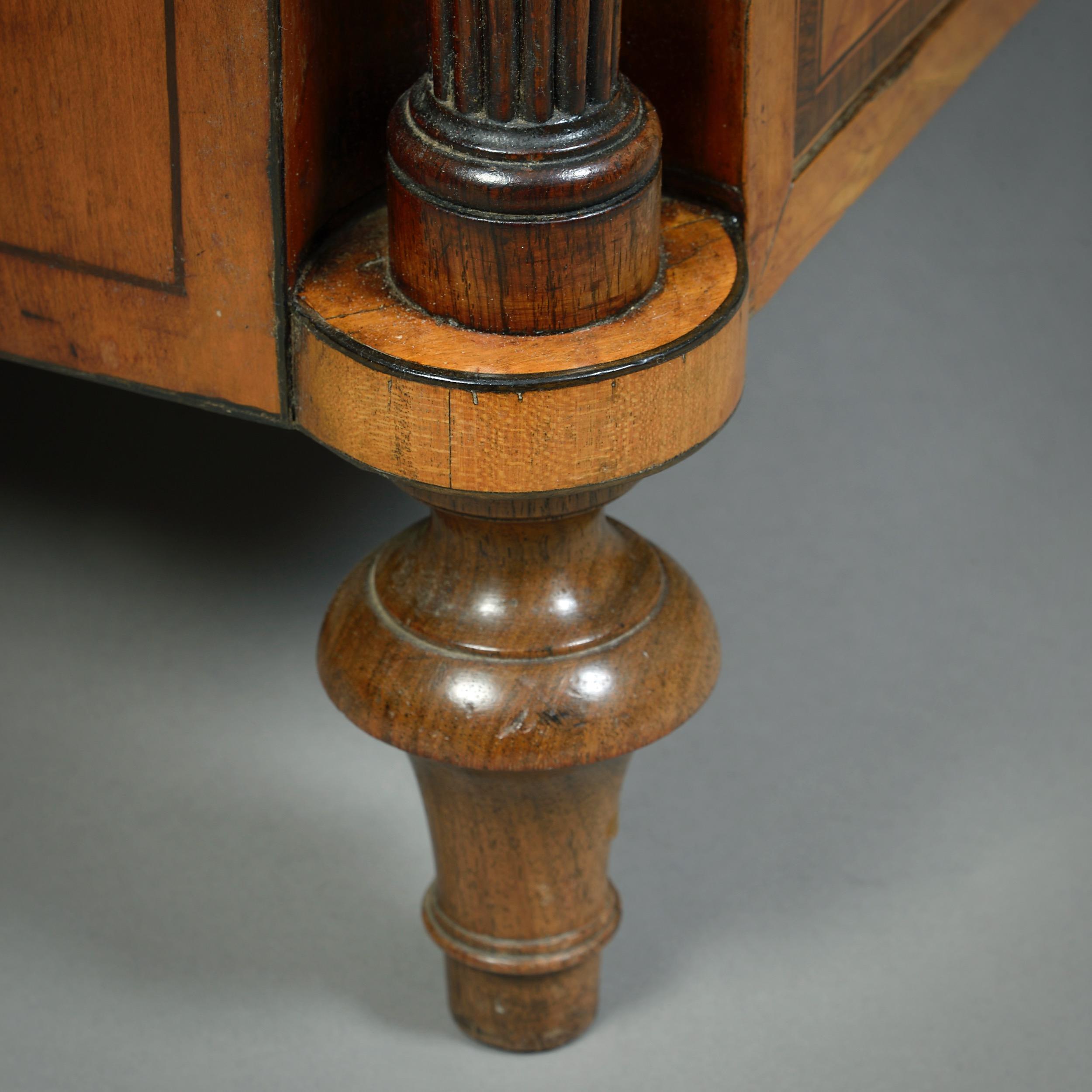 George III Satinwood, Rosewood, and Simulated Rosewood Side Cabinet For Sale 2
