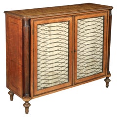 Antique George III Satinwood, Rosewood, and Simulated Rosewood Side Cabinet